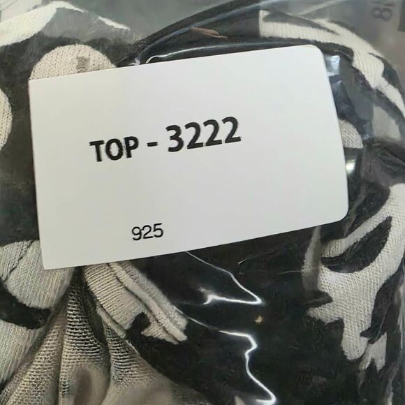 Cupio Black White Abstract Print Tunic Top XL - Picture 7 of 7